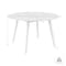 Armen Living Sydney Outdoor Patio Round Dining Table in Dark Eucalyptus and Gray Stone 840254335974 - alternate 5